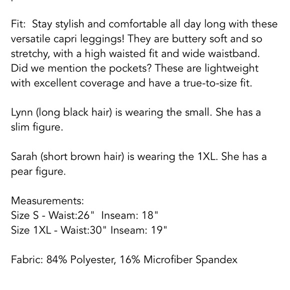 NEW Rae Mode Capri Leggings size medium - pink - Picture 4 of 4